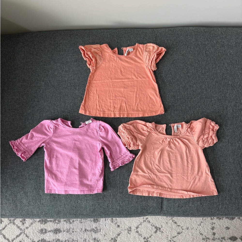 Janie and Jack Toddler Girl Short Sleeve Tops 2T